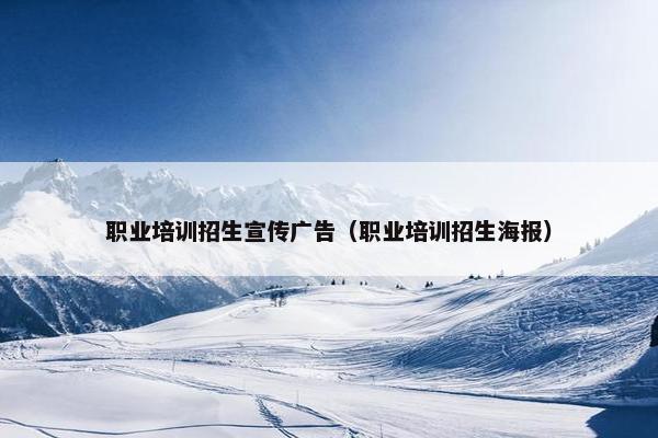 职业培训招生宣传广告（职业培训招生海报）