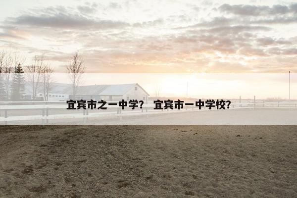 宜宾市之一中学？ 宜宾市一中学校？
