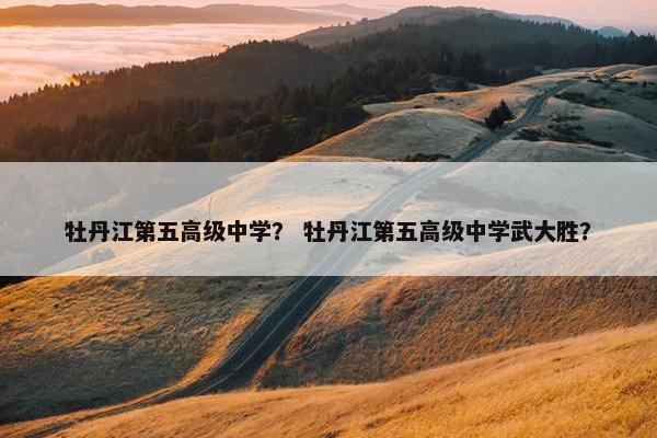 牡丹江第五高级中学？ 牡丹江第五高级中学武大胜？