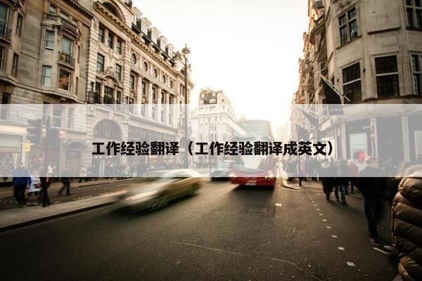 工作经验翻译（工作经验翻译成英文）