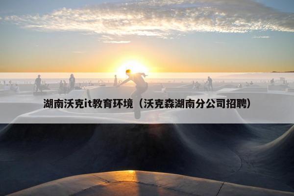 湖南沃克it教育环境（沃克森湖南分公司招聘）