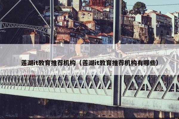 莲湖it教育推荐机构（莲湖it教育推荐机构有哪些）