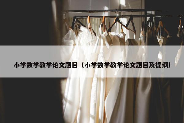小学数学教学论文题目（小学数学教学论文题目及提纲）