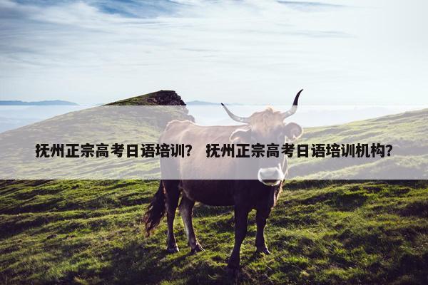 抚州正宗高考日语培训？ 抚州正宗高考日语培训机构？