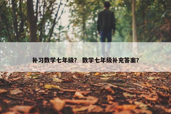 补习数学七年级？ 数学七年级补充答案？