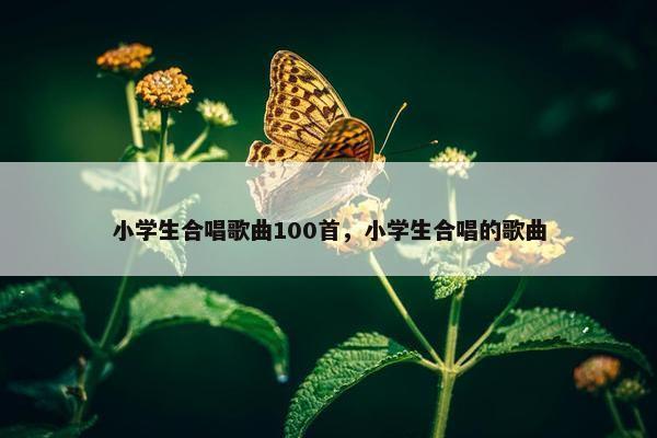 小学生合唱歌曲100首，小学生合唱的歌曲