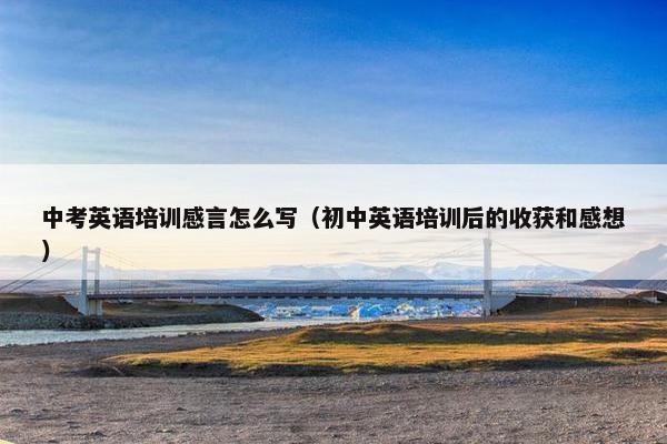 中考英语培训感言怎么写（初中英语培训后的收获和感想）