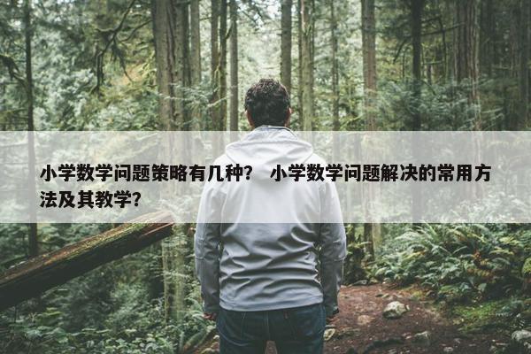 小学数学问题策略有几种？ 小学数学问题解决的常用方法及其教学？