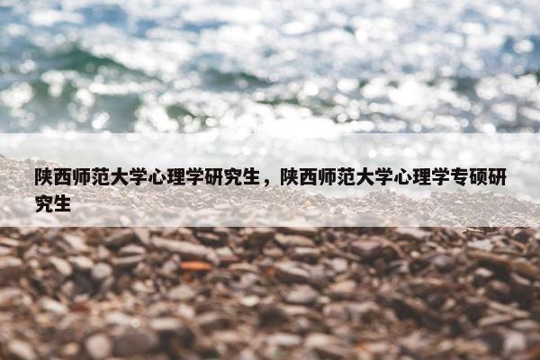 陕西师范大学心理学研究生，陕西师范大学心理学专硕研究生