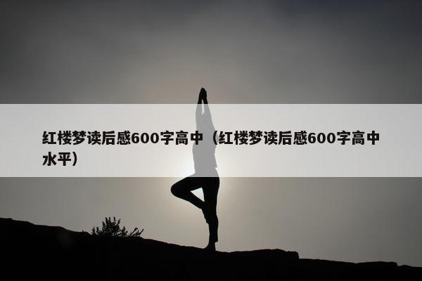 红楼梦读后感600字高中（红楼梦读后感600字高中水平）