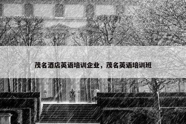 茂名酒店英语培训企业，茂名英语培训班