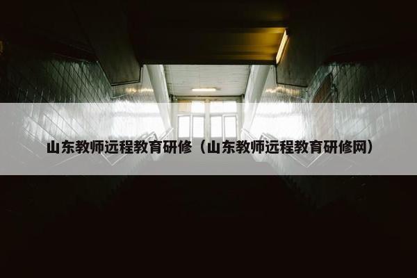 山东教师远程教育研修（山东教师远程教育研修网）