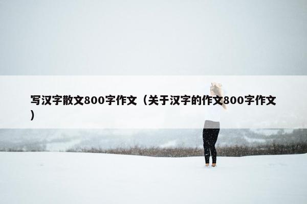 写汉字散文800字作文（关于汉字的作文800字作文）