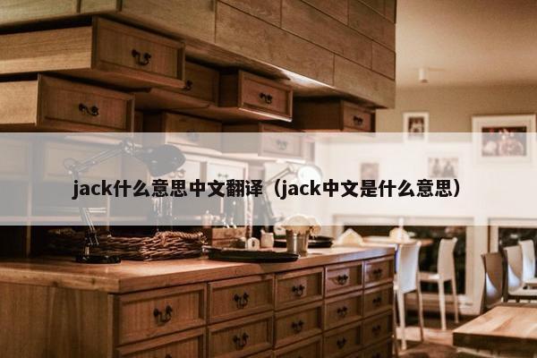 jack什么意思中文翻译（jack中文是什么意思）