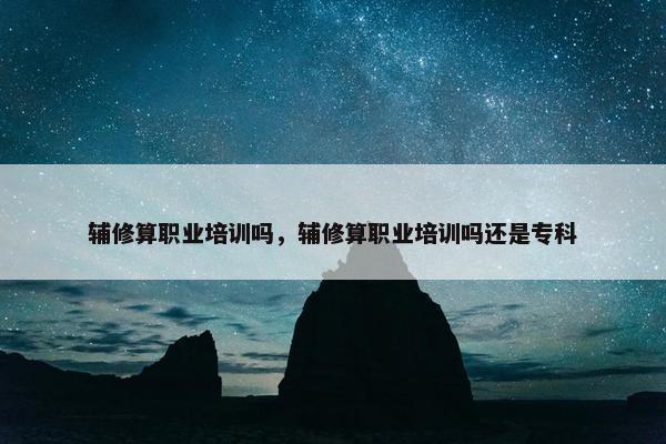 辅修算职业培训吗，辅修算职业培训吗还是专科