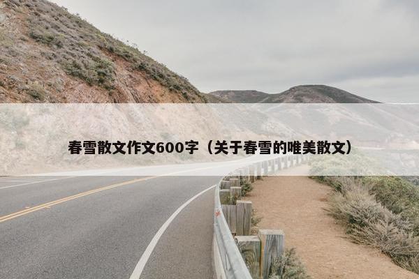 春雪散文作文600字（关于春雪的唯美散文）