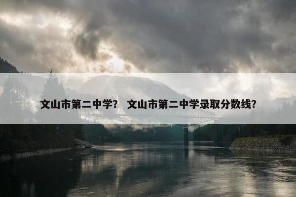 文山市第二中学？ 文山市第二中学录取分数线？