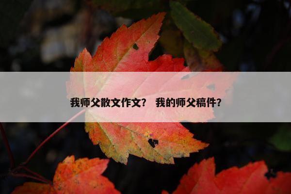 我师父散文作文？ 我的师父稿件？