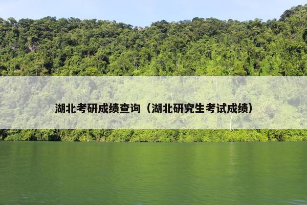 湖北考研成绩查询（湖北研究生考试成绩）