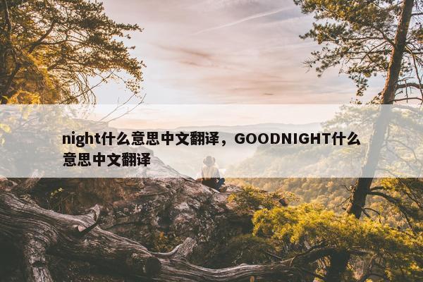 night什么意思中文翻译，GOODNIGHT什么意思中文翻译