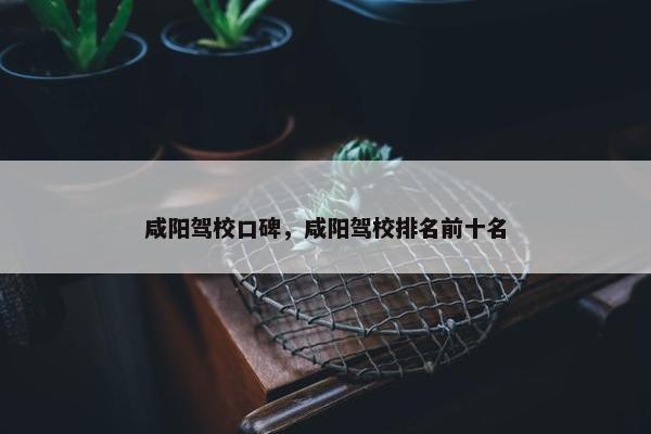 咸阳驾校口碑，咸阳驾校排名前十名