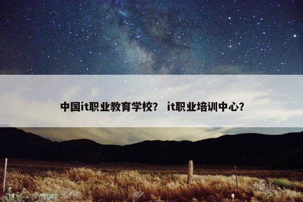 中国it职业教育学校？ it职业培训中心？