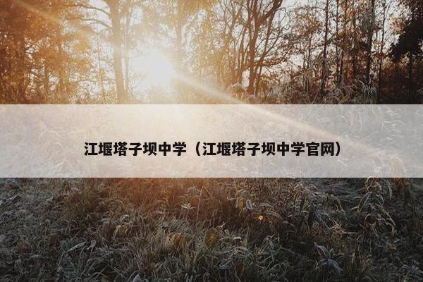 江堰塔子坝中学（江堰塔子坝中学官网）