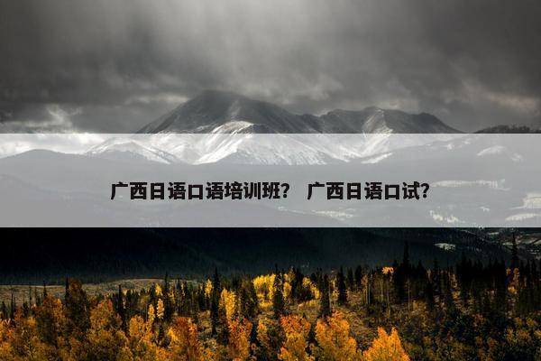 广西日语口语培训班？ 广西日语口试？