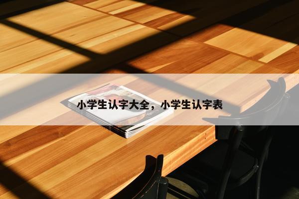 小学生认字大全，小学生认字表