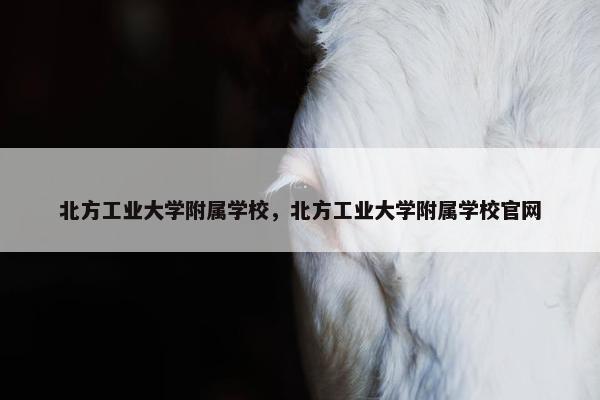 北方工业大学附属学校，北方工业大学附属学校官网