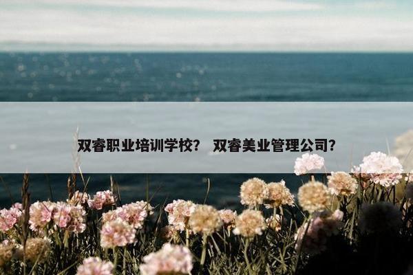 双睿职业培训学校？ 双睿美业管理公司？