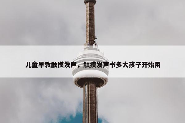 儿童早教触摸发声，触摸发声书多大孩子开始用