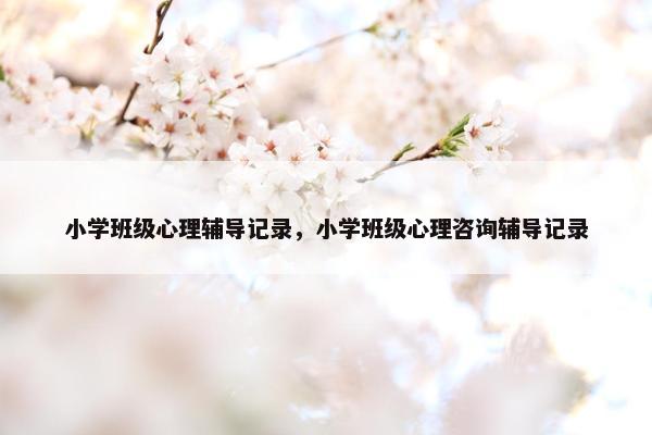 小学班级心理辅导记录，小学班级心理咨询辅导记录