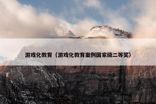 游戏化教育（游戏化教育案例国家级二等奖）