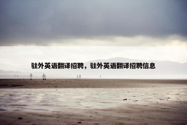 驻外英语翻译招聘，驻外英语翻译招聘信息