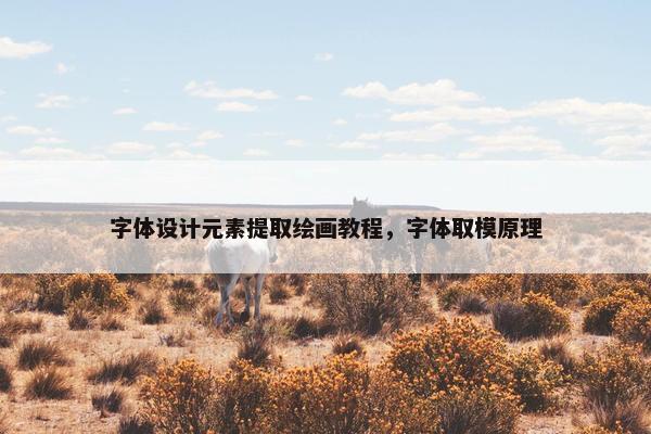 字体设计元素提取绘画教程，字体取模原理