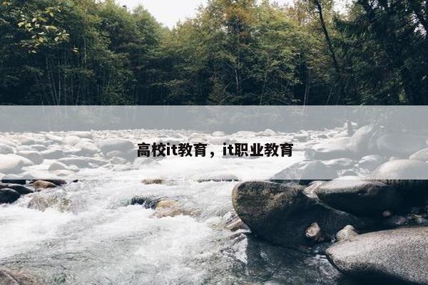 高校it教育，it职业教育