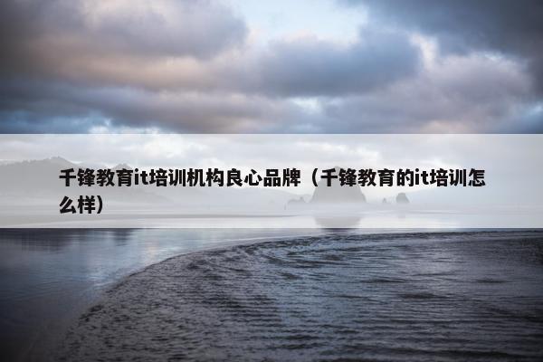 千锋教育it培训机构良心品牌（千锋教育的it培训怎么样）