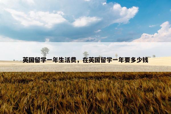 英国留学一年生活费，在英国留学一年要多少钱