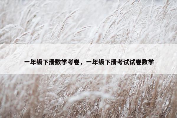 一年级下册数学考卷，一年级下册考试试卷数学