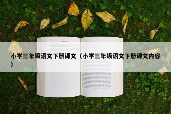 小学三年级语文下册课文（小学三年级语文下册课文内容）