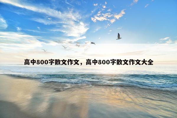 高中800字散文作文，高中800字散文作文大全
